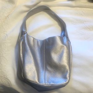 Silver Vince Camuto shoulder/bucket bag genuine leather. Buttery soft perfection